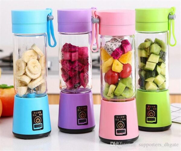 Juicer Portable Outdoor Juicing Cup Home Mini Cordless Crushed Ice Machine Usb Charging Fruit Vegetable Blender 6 Blades
